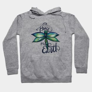 Peace on earth dragonfly Hoodie